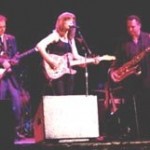 Special guest Sue Foley performs with the all-star band at the Maple Blues Awards show at the Pheonix Concert Theatre. On her right: Teddy Leonard,Pat Carey on her left.